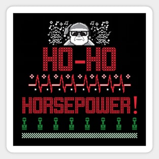 Ho Ho Horsepower Christmas Santa Piston Rod Funny Holiday Xmas Magnet